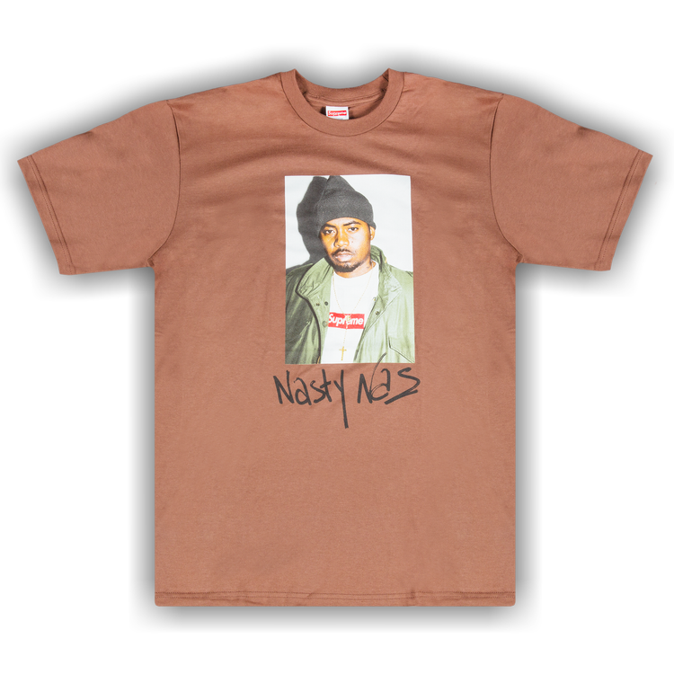 Buy Supreme Nas T-Shirt 'Brown' - FW17T15 BROWN | GOAT