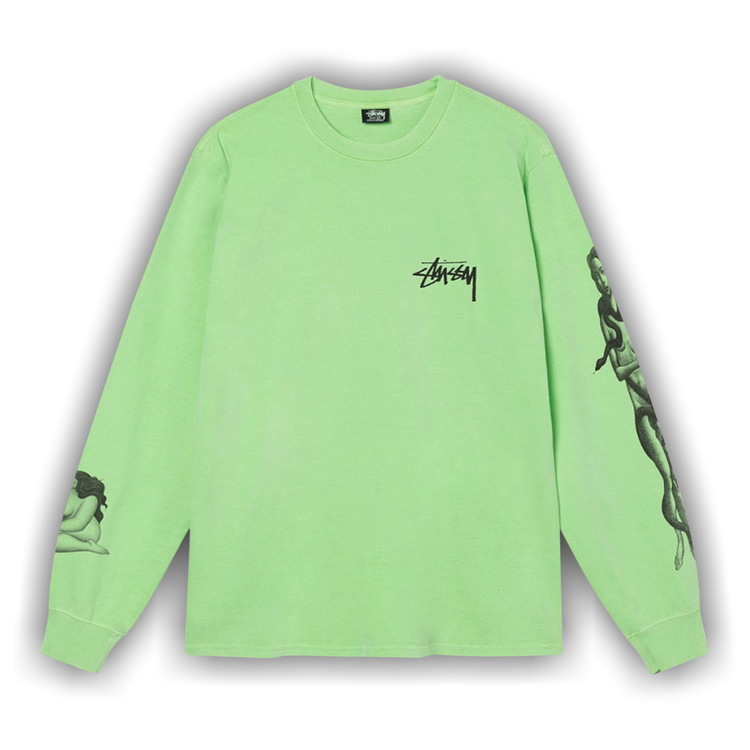 トップス Stussy Green Turntable Long Sleeve Tee Basic Stüssy LS Tee – Olive | Tees | Stüssy