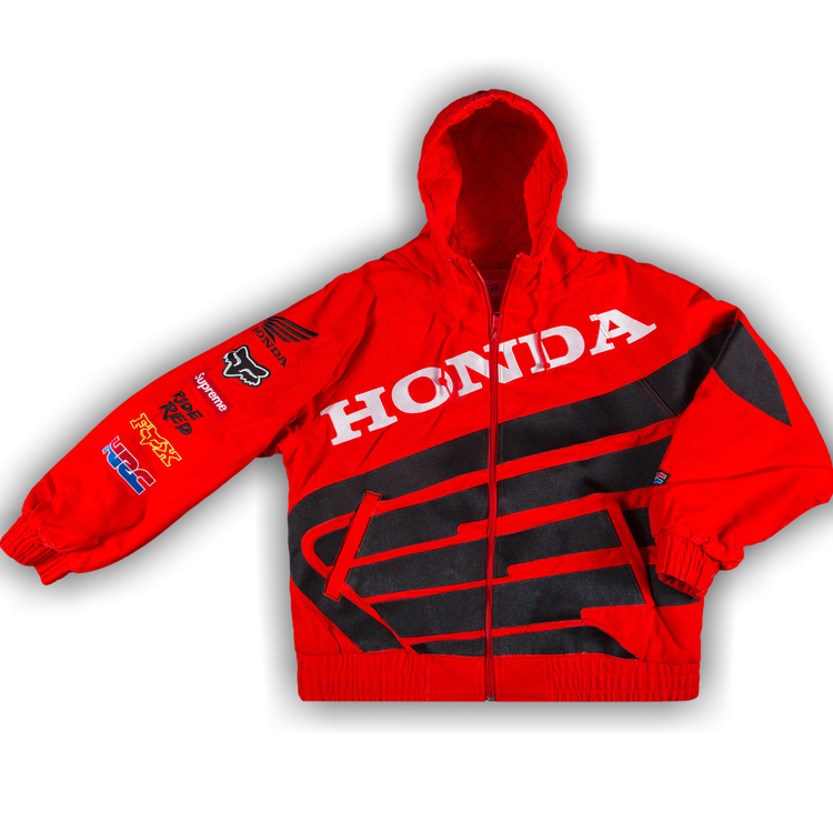 Buy Supreme x Honda Fox Racing Puffy Zip Up Jacket 'Red 