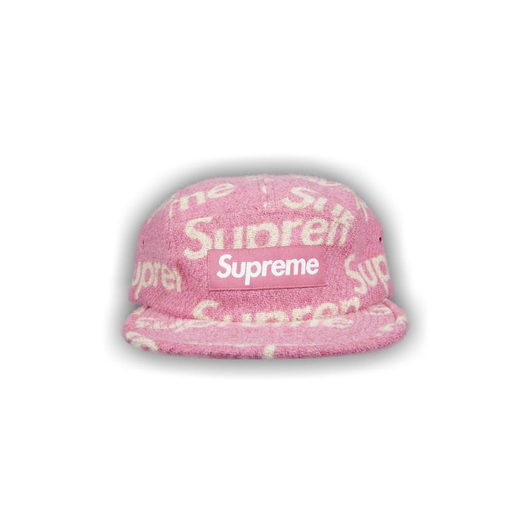 Supreme Harris Tweed Camp Cap Pink