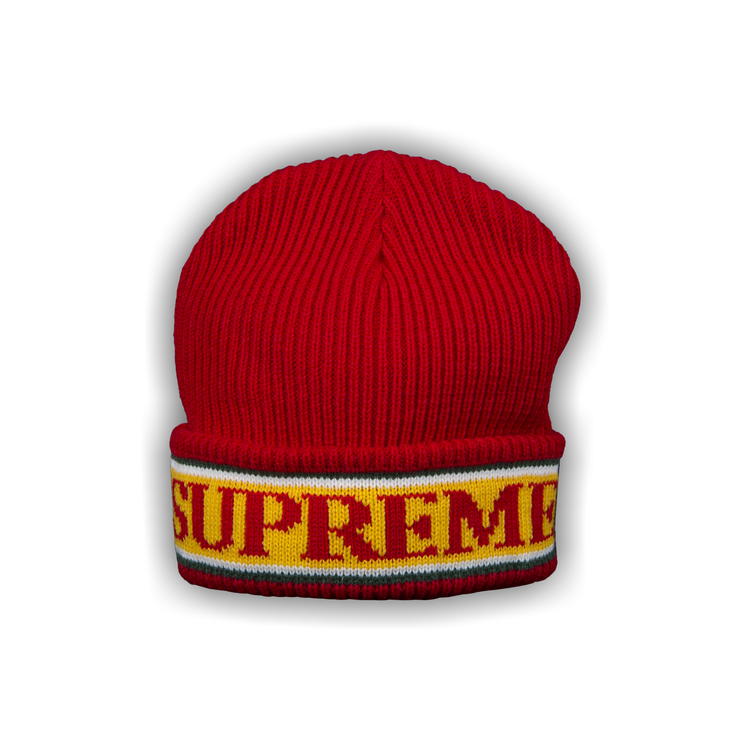 Buy Supreme Cuff Logo Beanie Red FW18BN1 RED GOAT AU