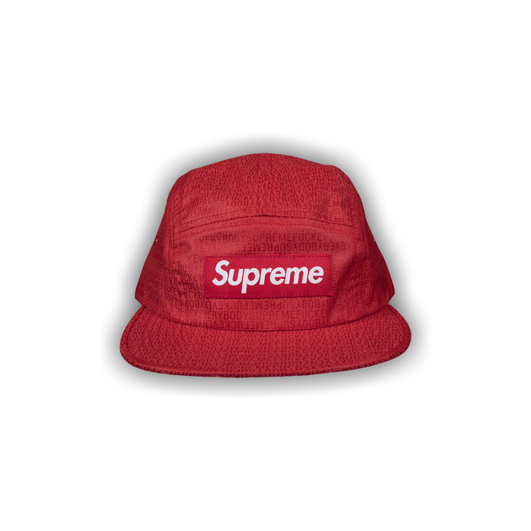 Buy Supreme Fuck Everybody Jacquard Camp Cap 'Red' - SS19H103 RED