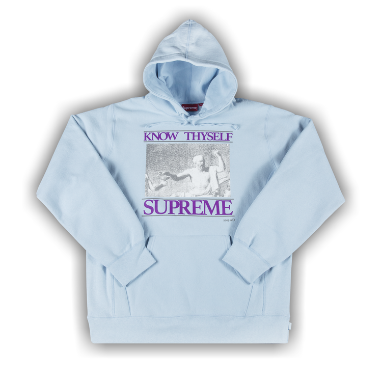 Buy Supreme Know Thyself Hooded Sweatshirt Light Blue SS19SW85