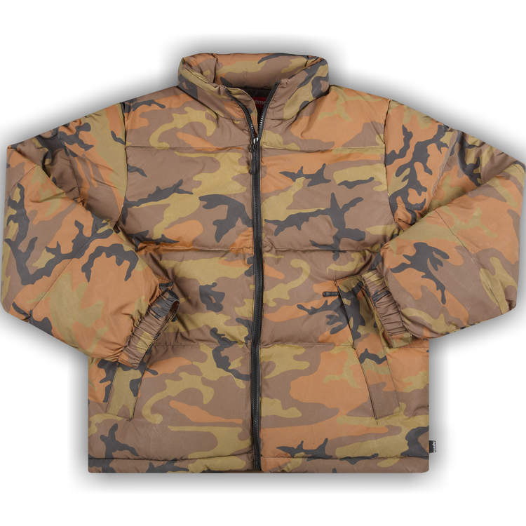 Buy Supreme Reflective Camo Down Jacket Orange FW18J19 ORANGE GOAT