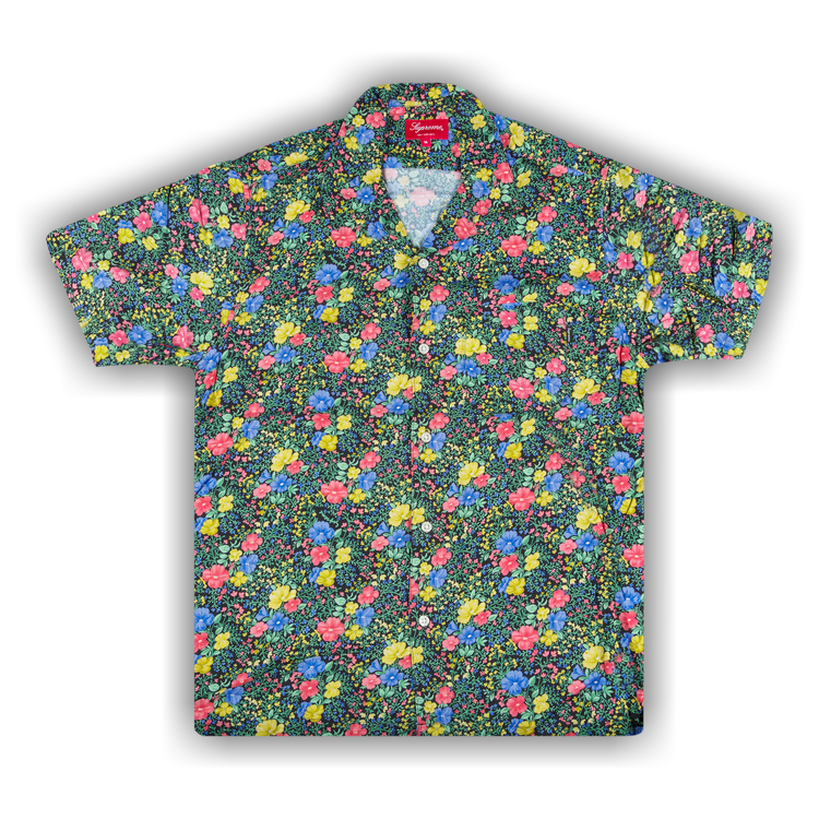 Supreme Mini Floral Rayon Short-Sleeve Shirt 'Black'