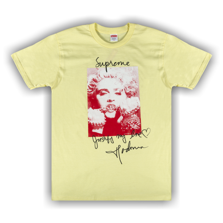 Buy Supreme Madonna T-Shirt 'Pale Yellow' - FW18T1 PALE YELLOW | GOAT