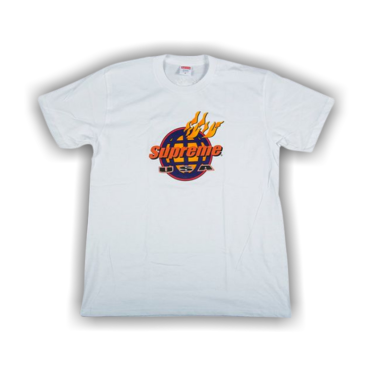 Supreme fire clearance tee white