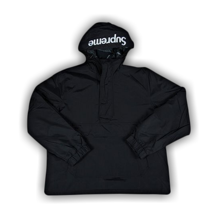 Buy Supreme Hooded Logo Half Zip Pullover 'Black' - FW17J45 BLACK 
