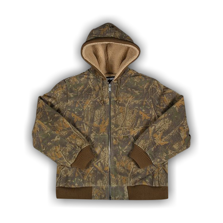 Supreme Hooded Suede Work Jacket Black Men's - FW17 - US