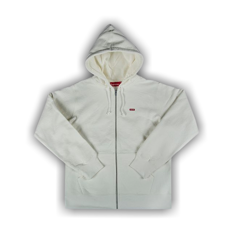Buy Supreme Small Box Zip Up Sweatshirt 'White' - FW17SW43 WHITE
