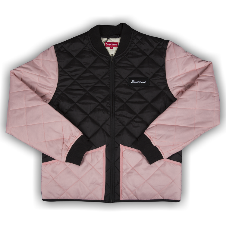 Buy Supreme Color Blocked Quilted Jacket Pink FW16J16 PINK GOAT
