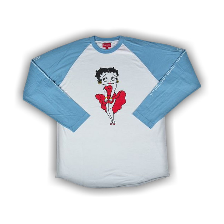Buy Supreme Betty Boop Raglan 'Blue' - SS16KN56 BLUE | GOAT