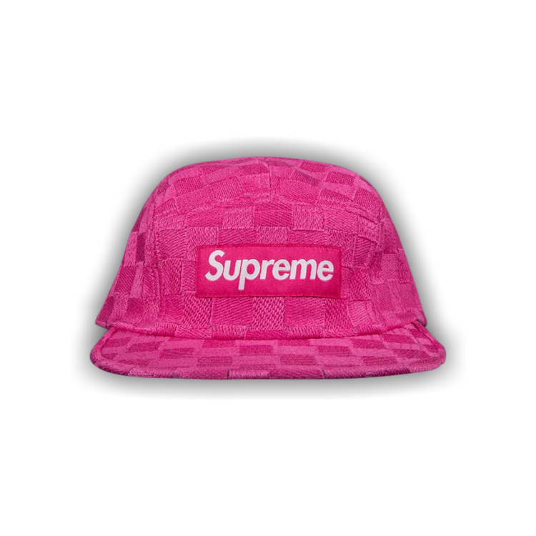 Buy Supreme Checker Weave Camp Cap 'Pink' - FW17H4 PINK | GOAT