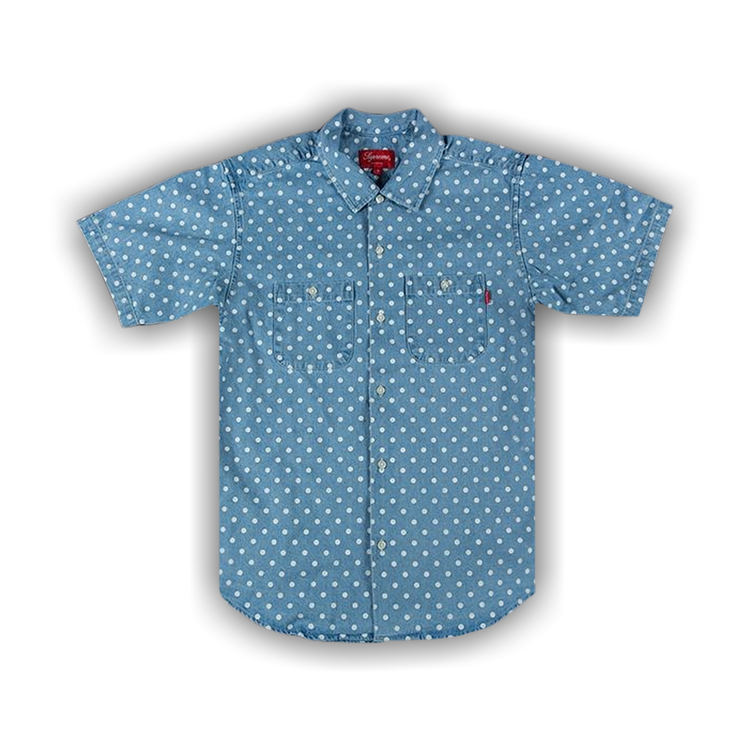Buy Supreme Polka Dot Denim Shirt 'Blue' - SS18S28 BLUE | GOAT