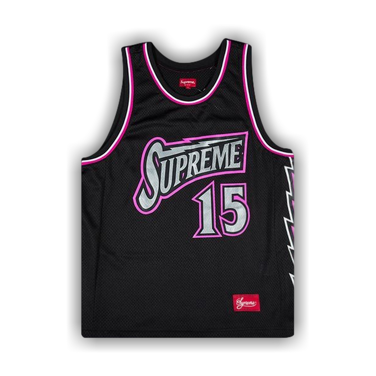 Buy Supreme Bolt Basketball Jersey 'Black' - SS18KN10 BLACK