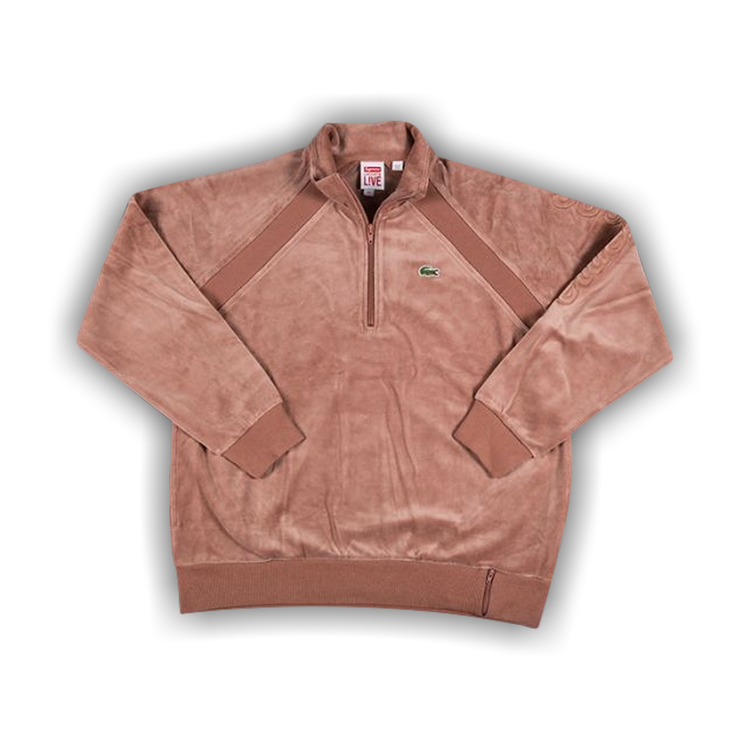 Buy Supreme x Lacoste Velour Half Zip Track Top Maroon SS18SW1 MAROON GOAT UK