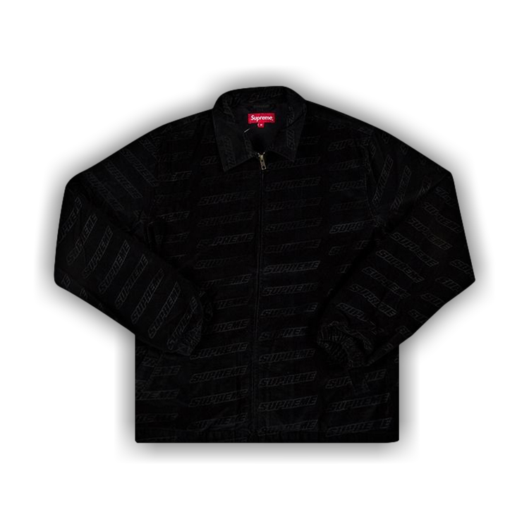 Supreme Debossed Logo Corduroy Jacket 'Black'