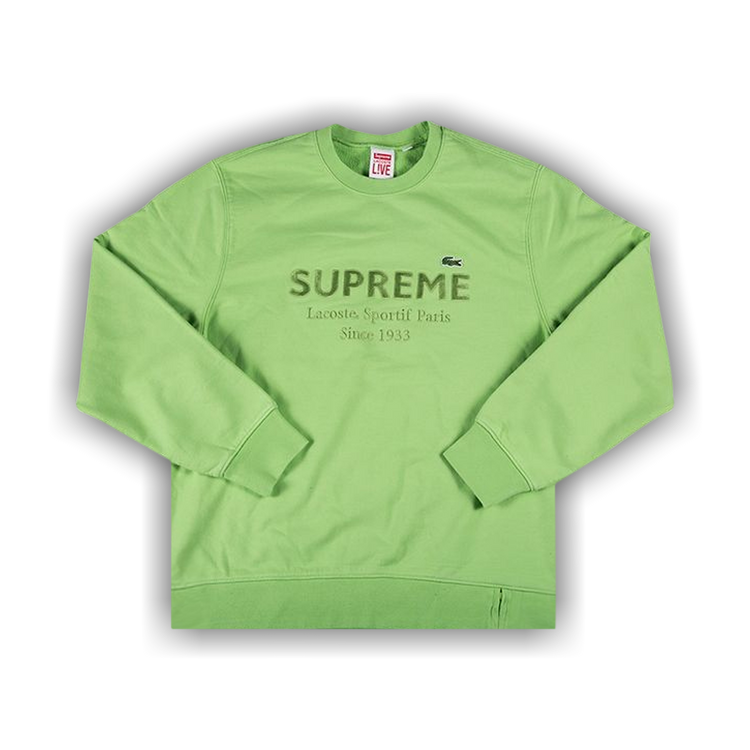 Supreme hotsell lacoste crewneck