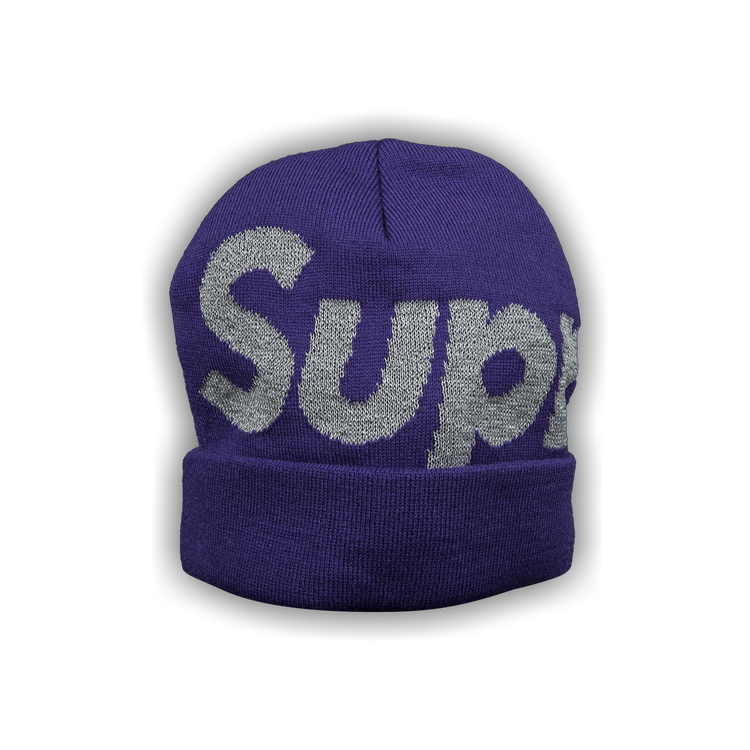 帽子 18FW Supreme Big Logo Beanie Purple
