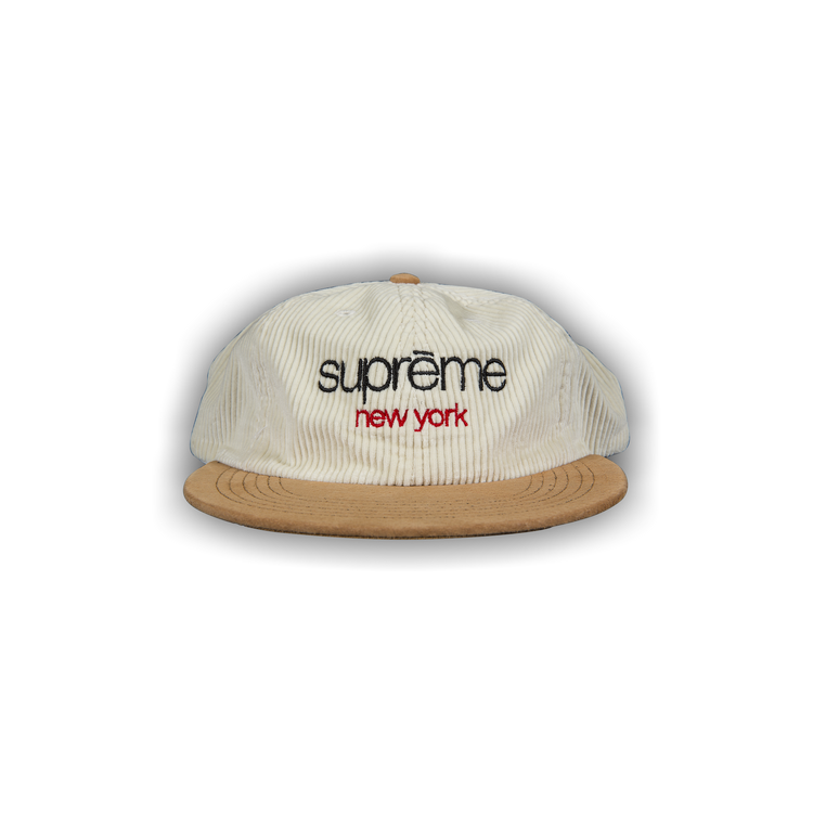 Buy Supreme Classic Logo Corduroy 6 Panel 'White' - FW19H67 WHITE