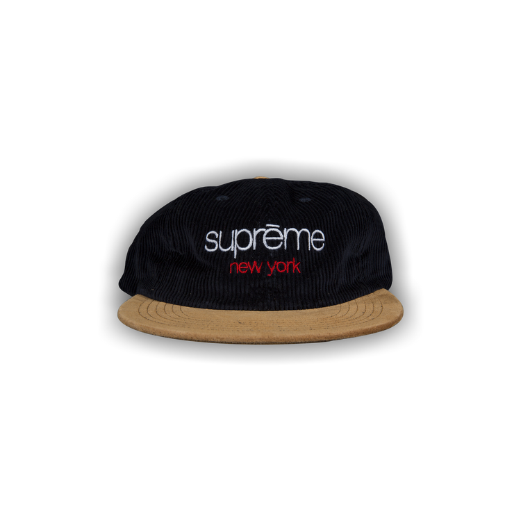 Buy Supreme Classic Logo Corduroy 6 Panel 'Navy' - FW19H67 NAVY | GOAT