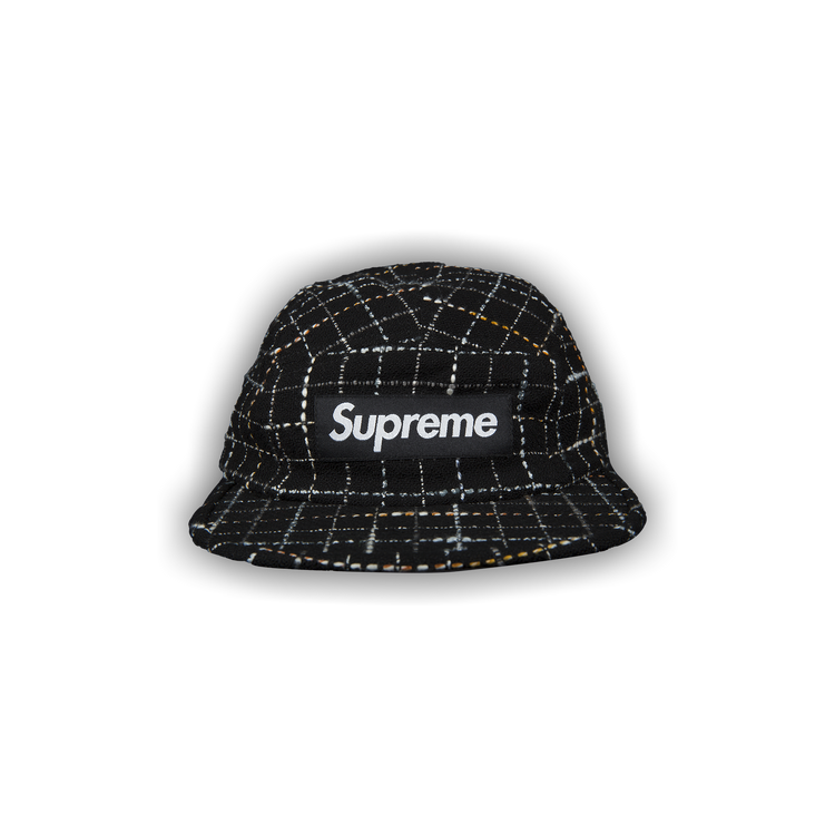 Buy Supreme Boucle Camp Cap Black FW18H91 BLACK GOAT