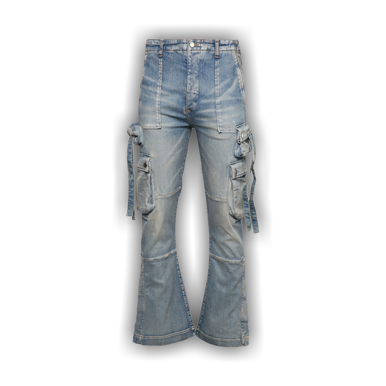 Buy Amiri Cargo Flare Jean 'Clay Indigo' - AW22MDS018 408