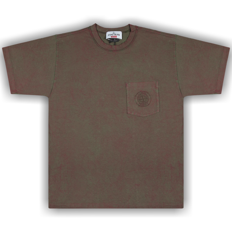 Buy Supreme x Stone Island Pocket T-Shirt 'Red' - SS19KN6 RED | GOAT