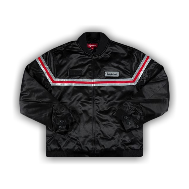 Buy Supreme Reflective Stripe Work Jacket 'Black' - SS18J14