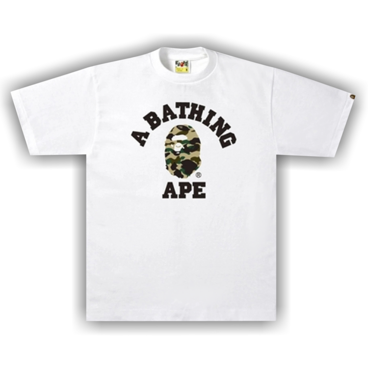 Buy BAPE 1st Camo College T-Shirt 'White' - 0039