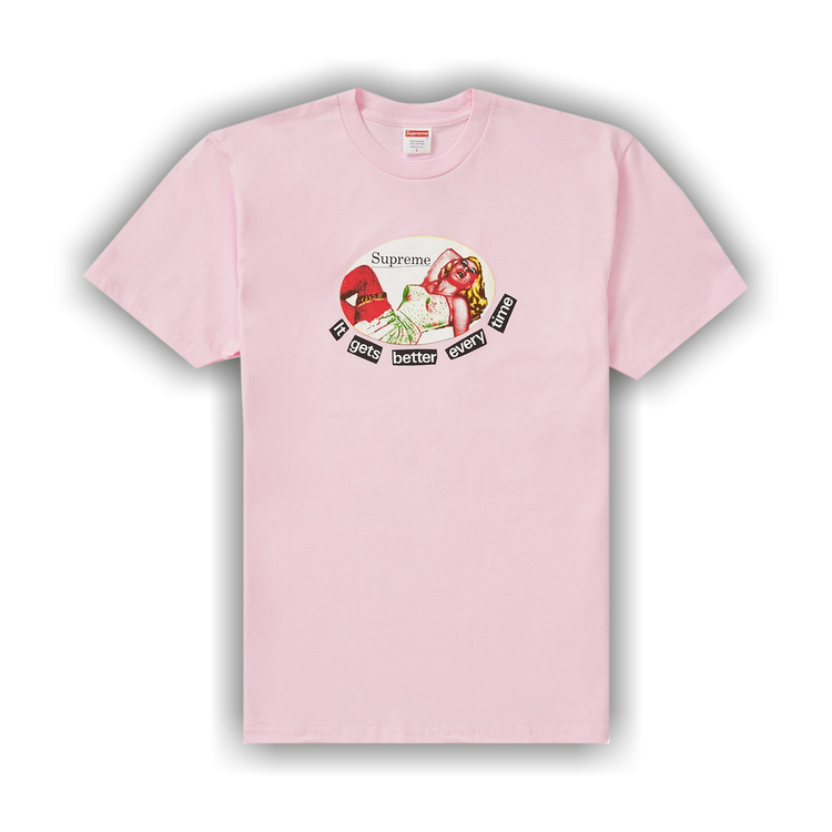 Buy Supreme It Gets Better Every Time Tee 'Light Pink' - SS19T59