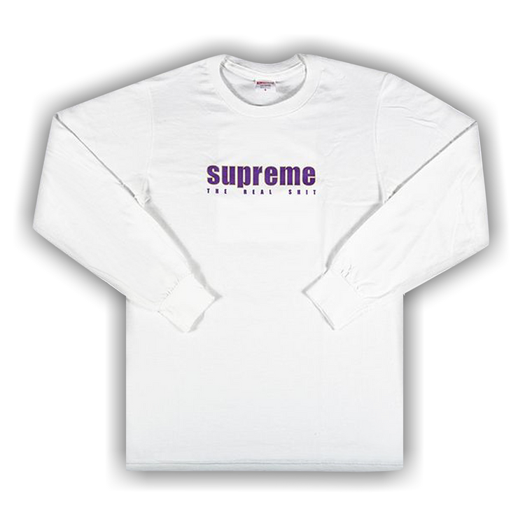 Buy Supreme The Real Shit Long-Sleeve Tee 'White' - SS19T18