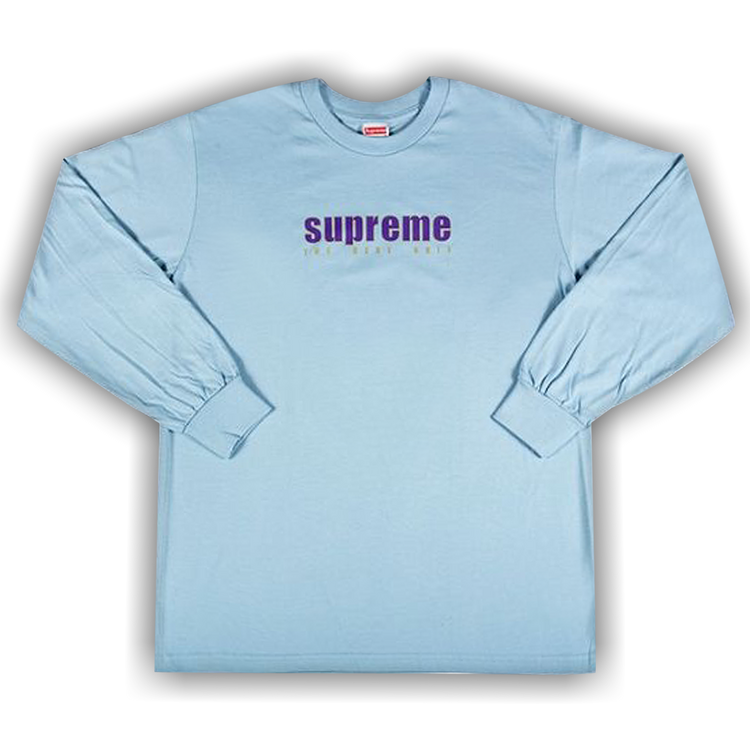 Size xl Supreme The Real Shit Long-Sleeve Tee 'Light Blue'