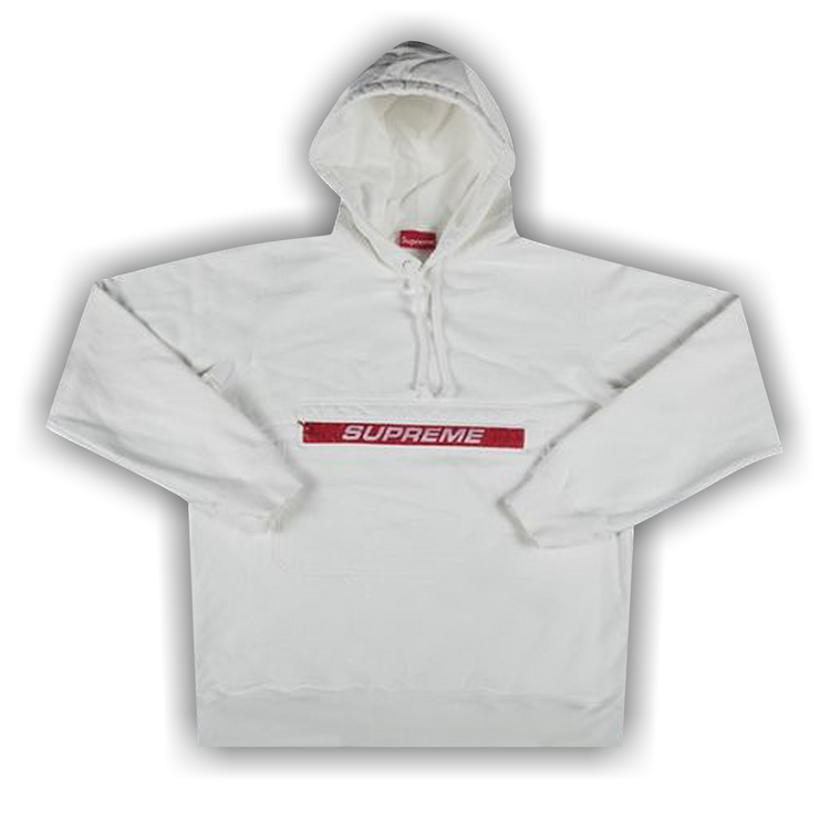 Supreme zip pouch hooded sweatshirt white sales