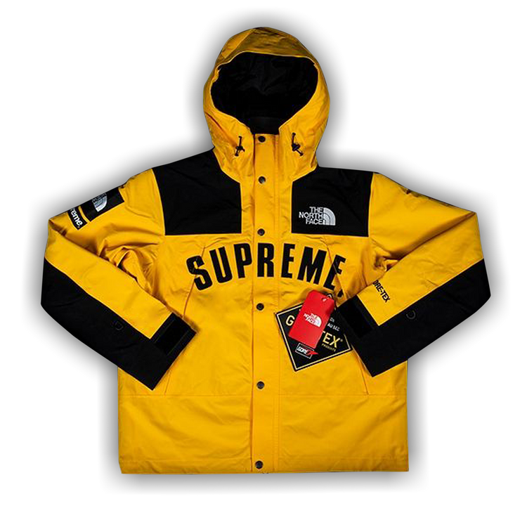 Supreme the north face arc logo mountain parka sales yellow