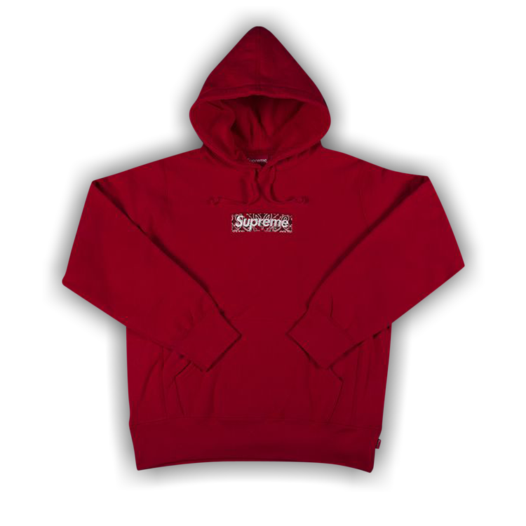 Buy Supreme Bandana Box Logo Hooded Sweatshirt 'Red' - FW19SW23 