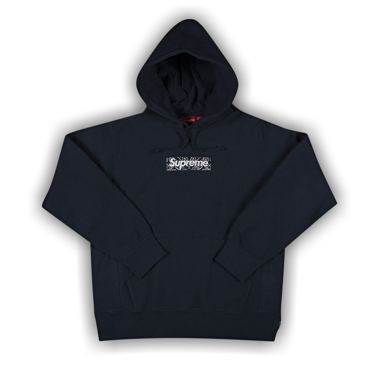 Buy Supreme Bandana Box Logo Hooded Sweatshirt 'Navy' - FW19SW23 
