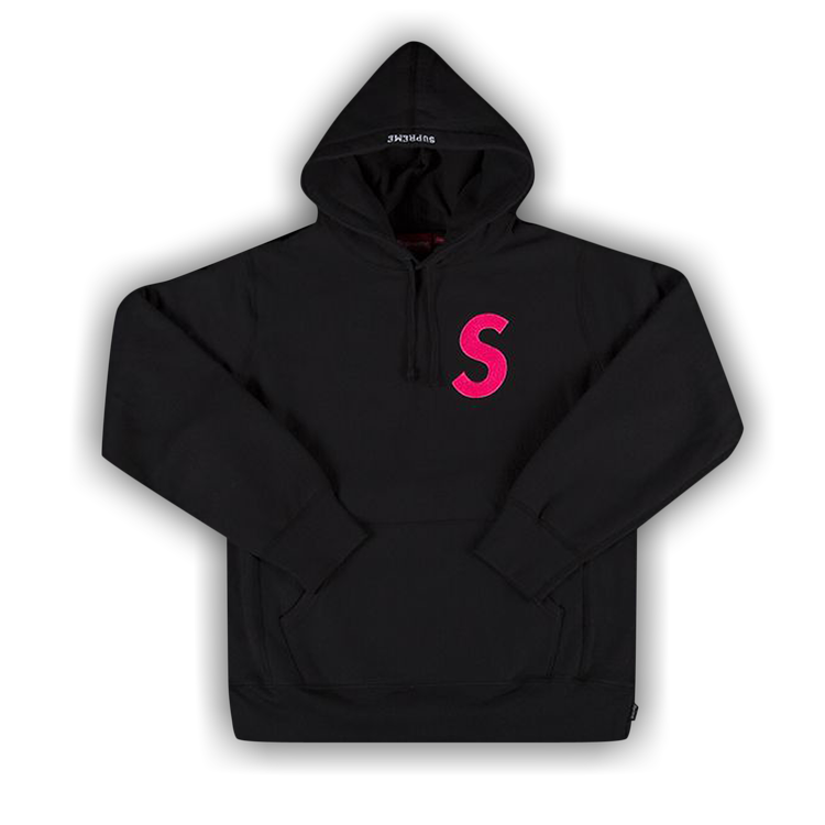 Supreme S Logo Hooded Sweatshirt 'Black' | GOAT