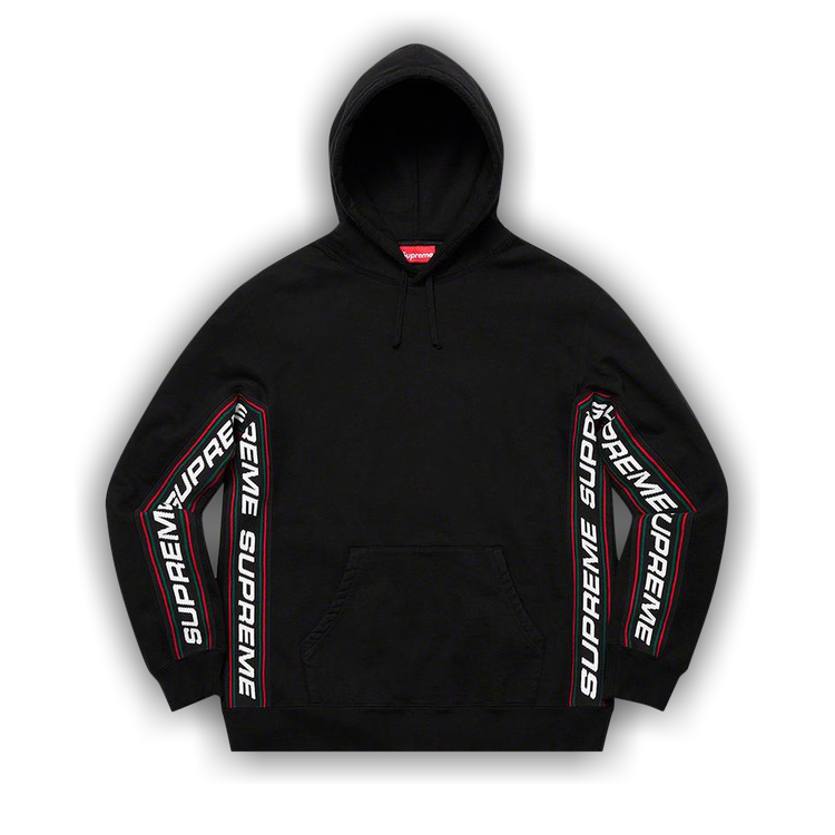 Buy Supreme Text Rib Hooded Sweatshirt 'Black' - FW19SW16