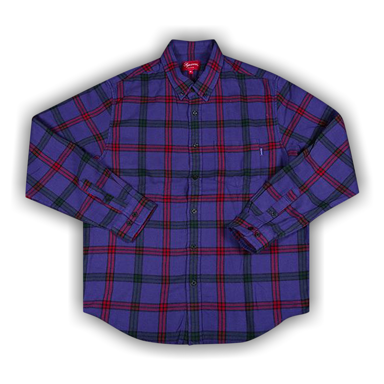 Buy Supreme Tartan Flannel Shirt 'Purple' - FW19S6 PURPLE | GOAT