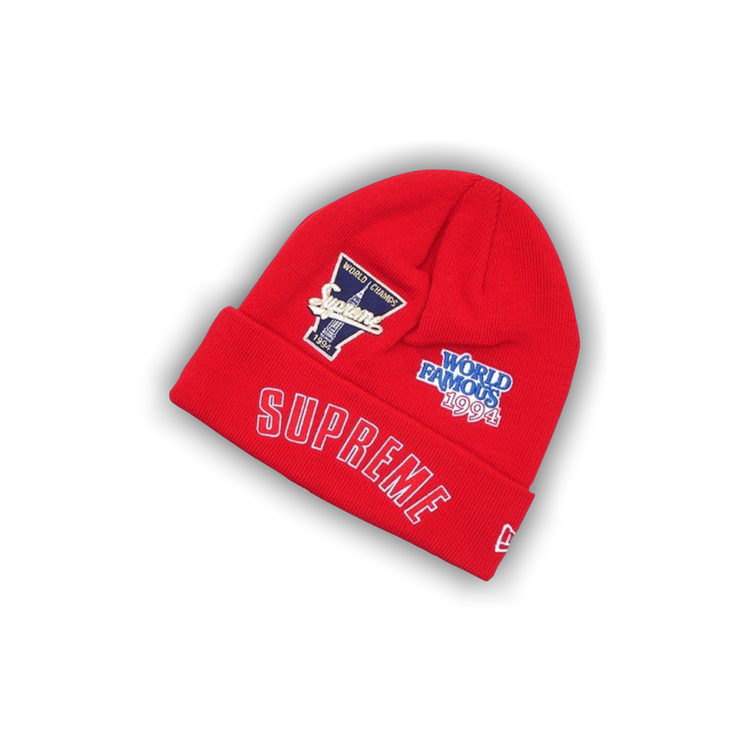 Buy Supreme x New Era x Championship Beanie 'Red' - FW19BN50