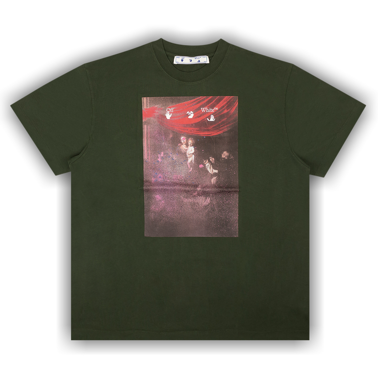 Buy Off-White Sprayed Caravaggio Short-Sleeve Over Tee