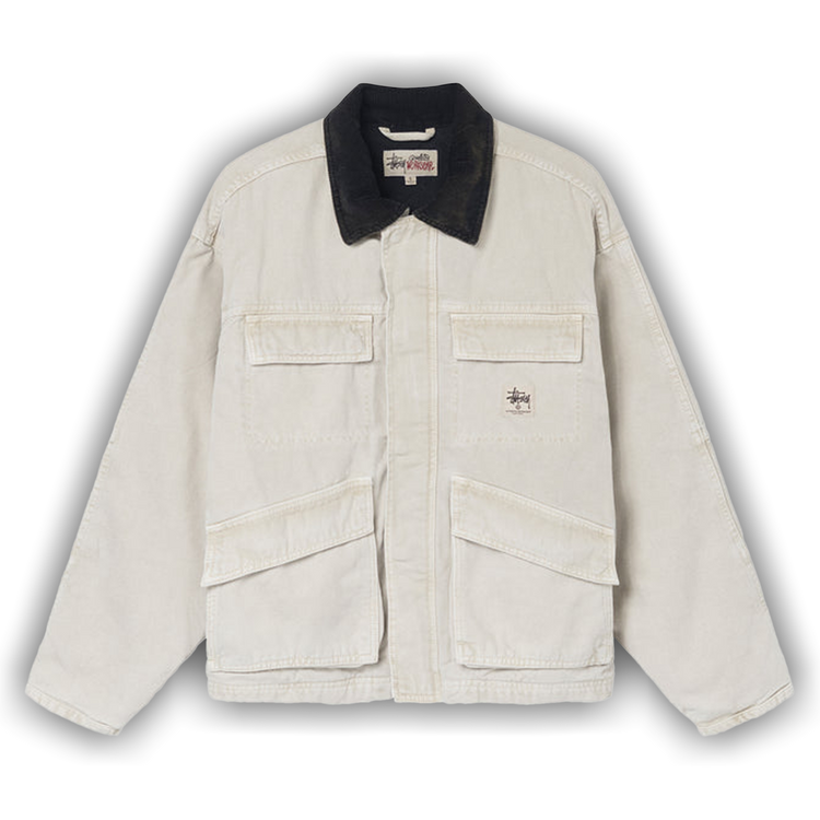 Buy Stussy Washed Canvas Shop Jacket 'Bone' - 115589 BONE | GOAT