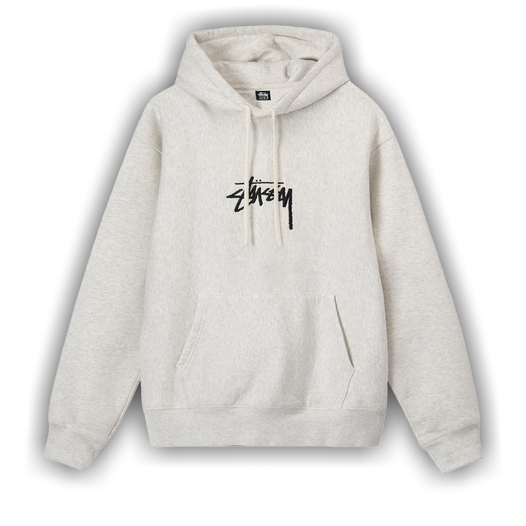 *新作アイテム22'* Stussy Stock Logo Hoodie Stussy Stock Logo Zip Hoodie Grey Heather Men's - FW22 - US