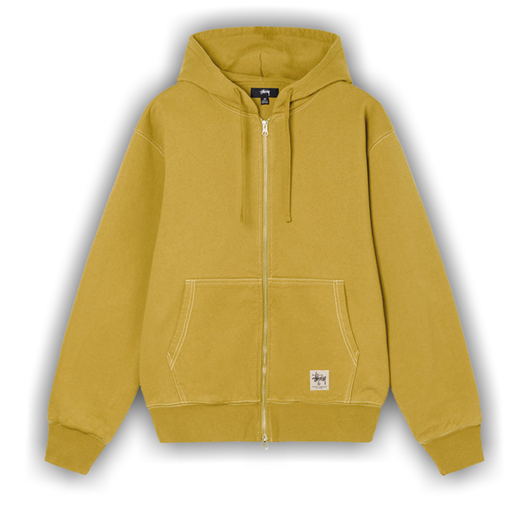 Buy Stussy Double Face Label Zip Hoodie 'Gold' - 118460 GOLD | GOAT