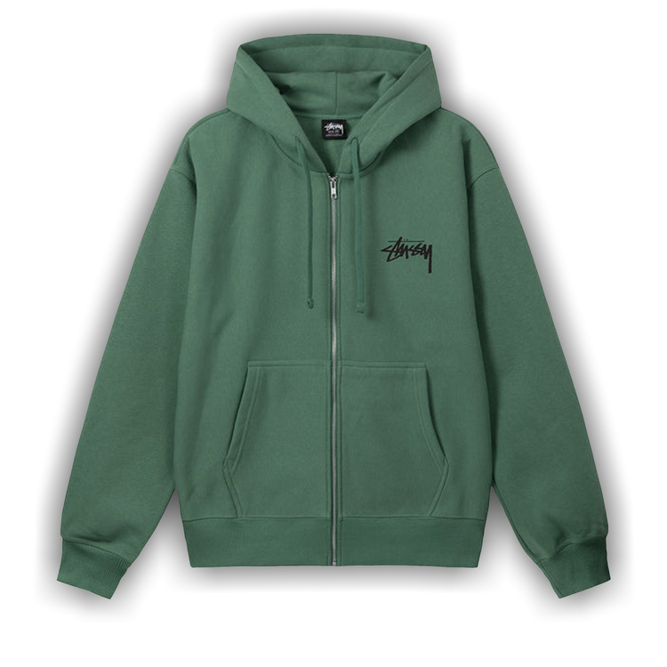 STUSSY Basic Stussy Zip Hood グリーン Stussy Zip Hoodie Green XL | eBay
