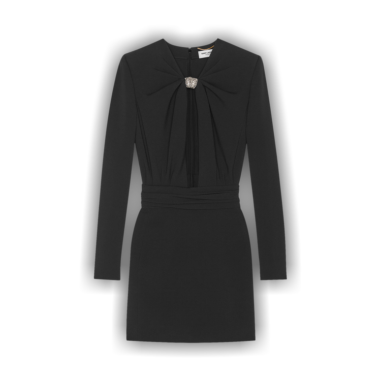 Buy Saint Laurent Embellished Cut Out Mini Cocktail Dress