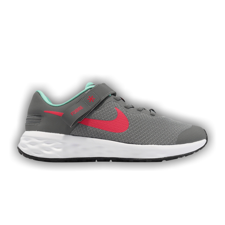 Size Nike Revolution FlyEase GS 'Smoke Grey Siren Red'