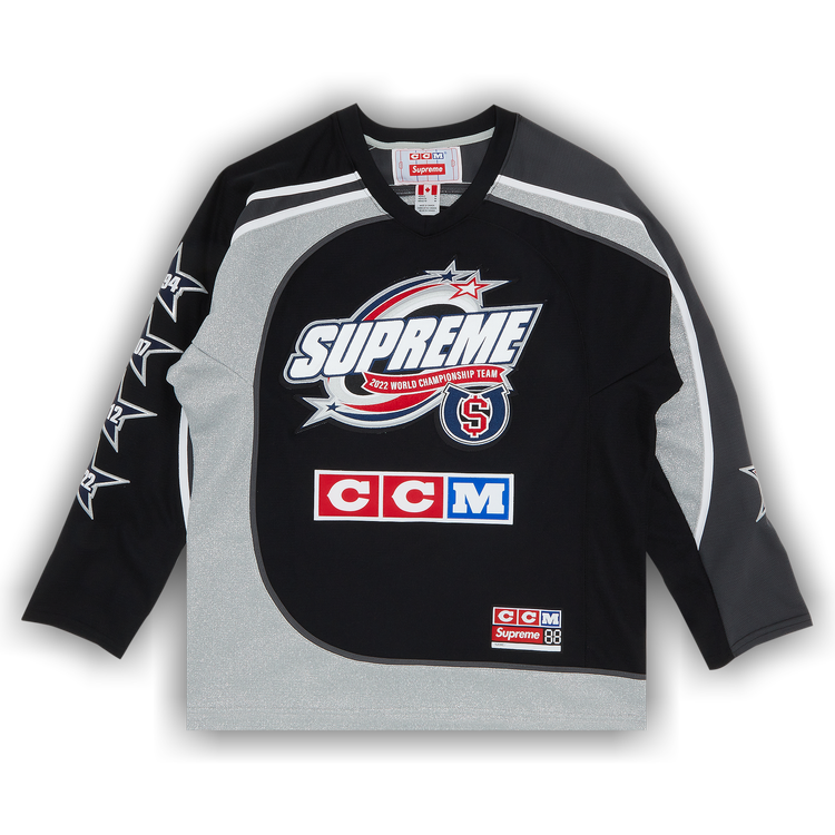 Supreme x CCM All Stars Hockey Jersey 'Black'