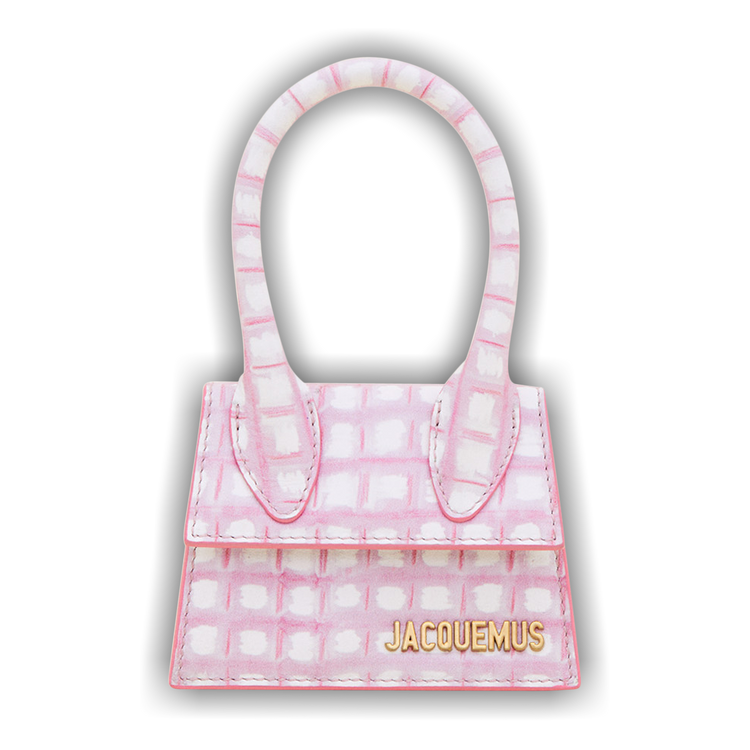 Jacquemus pink check sale bag